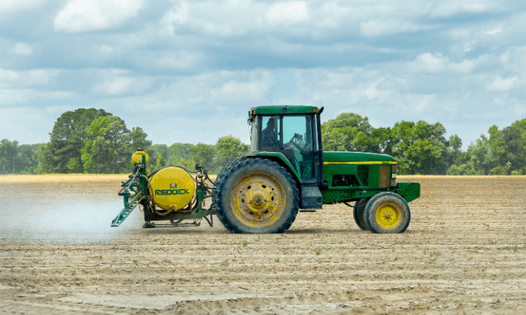 tractor on field